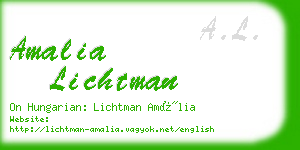 amalia lichtman business card